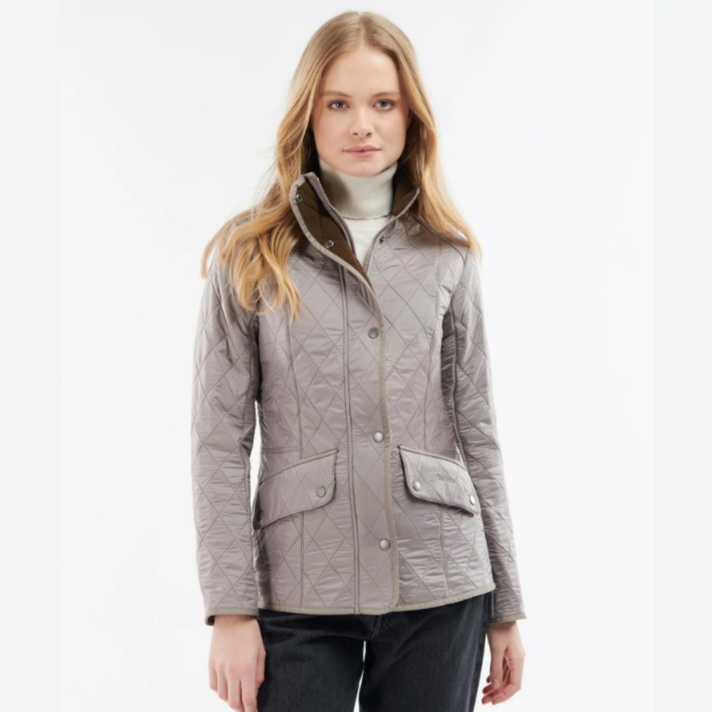 BARBOUR CAVALRY POLARQUILT JACKET DOESKIN Sz UK 8